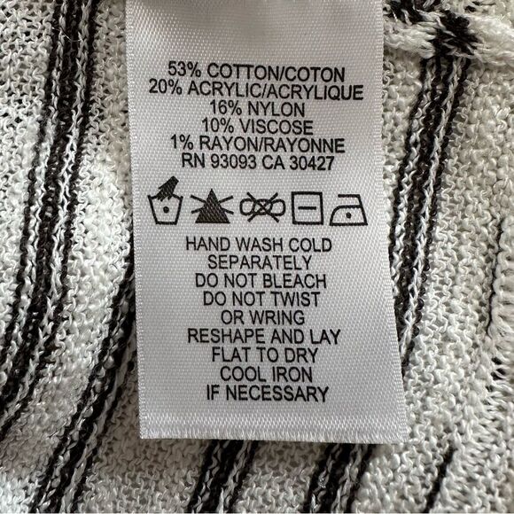 NIC + Zoe Shaded Stripes Drape Open Front Cardigan, Sz Small - Picture 11 of 12